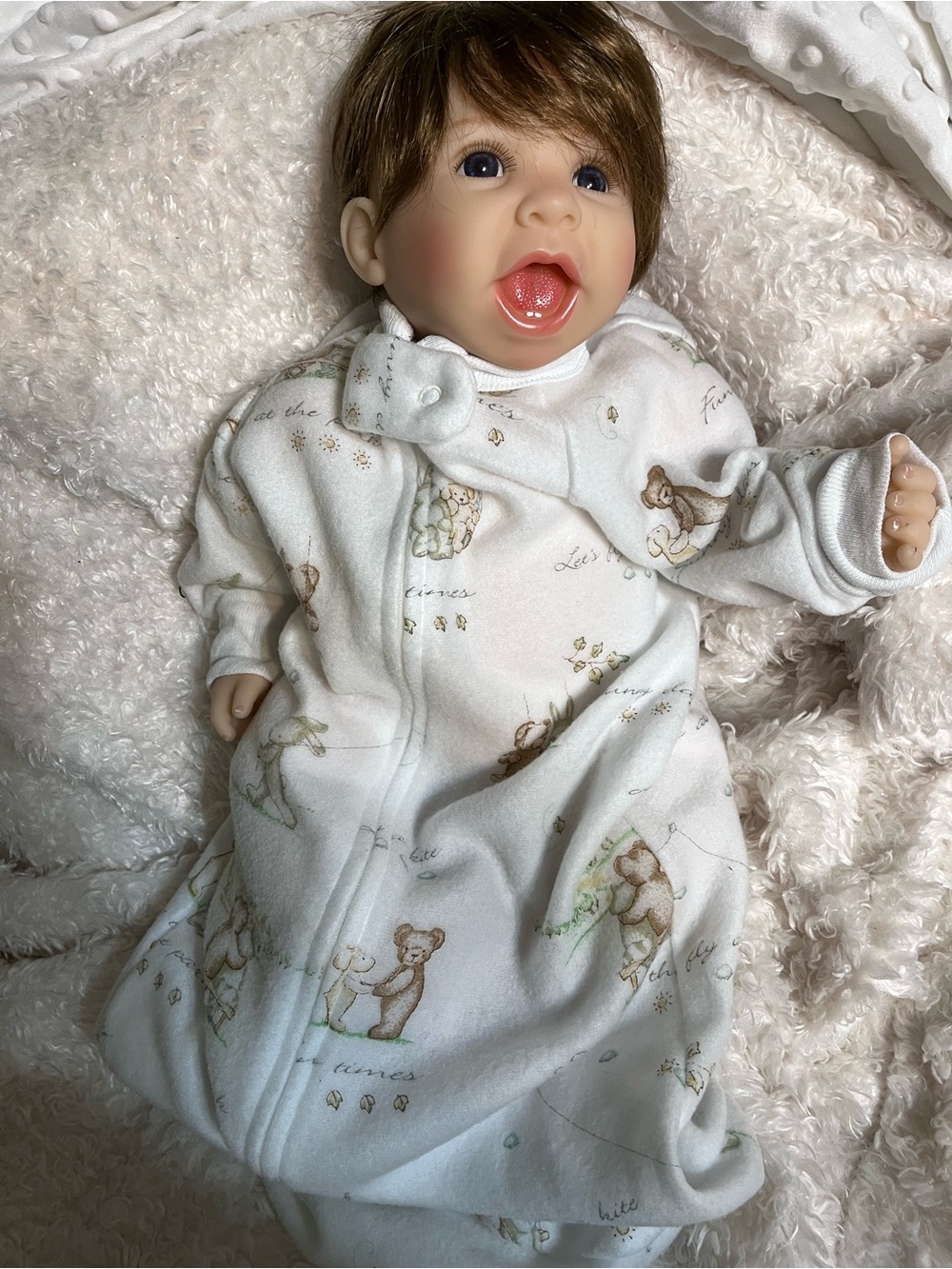 Reborn Aori infant boy girl heavy fabric body realistic therapy doll newborn